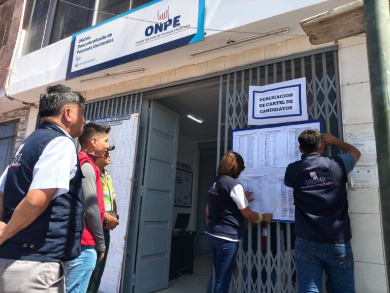Publican cartel de candidatos en Ilo para Elecciones Generales 2026