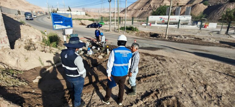 Sunass supervisa acciones ante rotura de infraestructura sanitaria en Moquegua