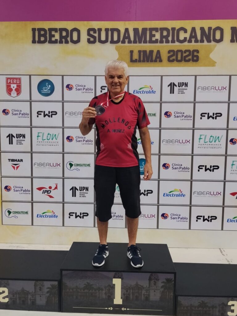 Amador Núñez logra subcampeonato iberosudamericano de tenis de mesa master