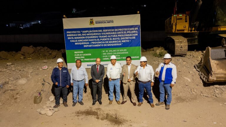 Colocan primera piedra de defensa ribereña en Moquegua por más de S/ 16 millones