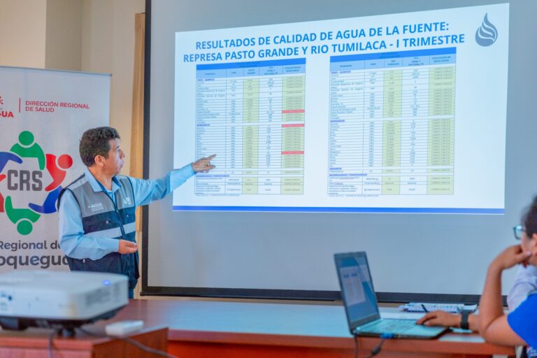 EPS Moquegua garantiza calidad del agua potable y descarta presencia de metales pesados