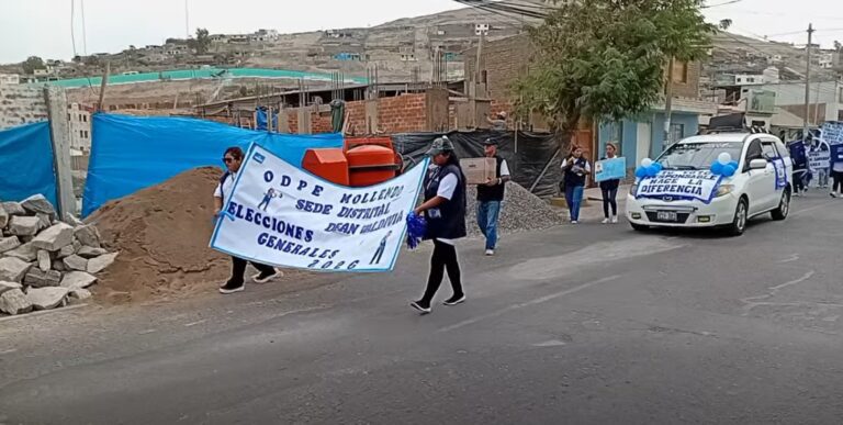 ODPE realiza marcha de sensibilización en Deán Valdivia por elecciones