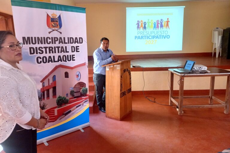 Gestión estancada en Coalaque: obras sin avance y apenas ejecuta el 2.8%