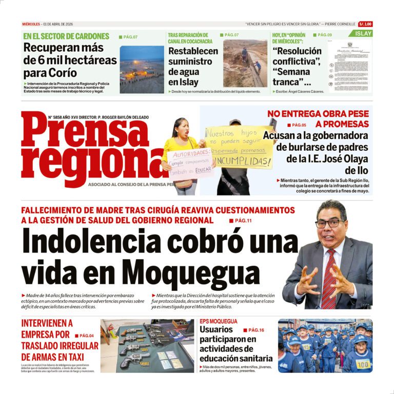 La Prensa Regional – Miércoles 01 de abril de 2026