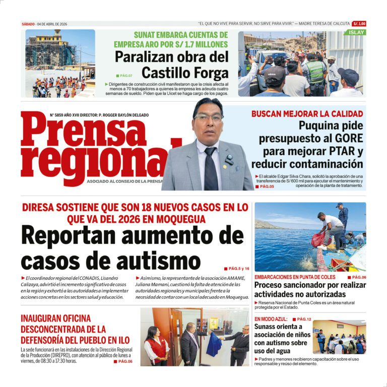 La Prensa Regional – Sábado 04 de abril de 2026
