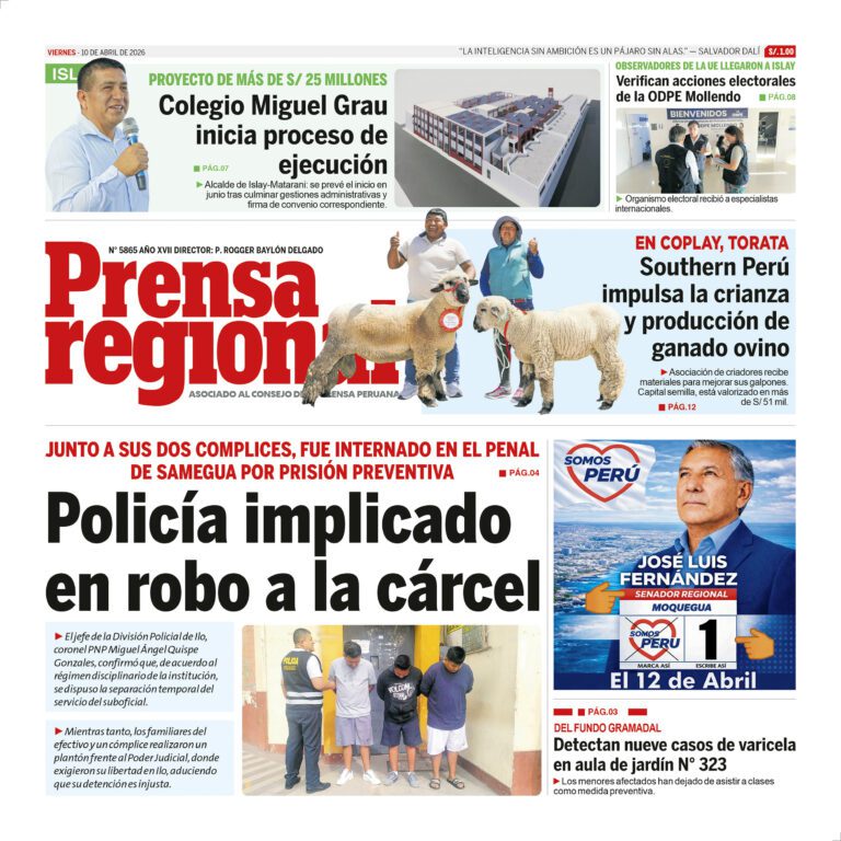 La Prensa Regional – Viernes 10 abril de 2026
