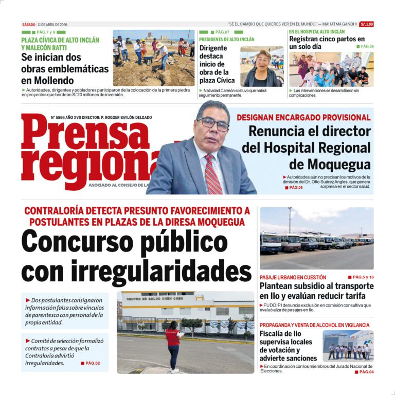 La Prensa Regional – Sabado 11 de abril de 2026