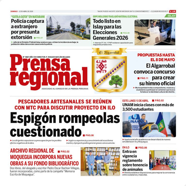 La Prensa Regional – Domingo 12 de abril de 2026