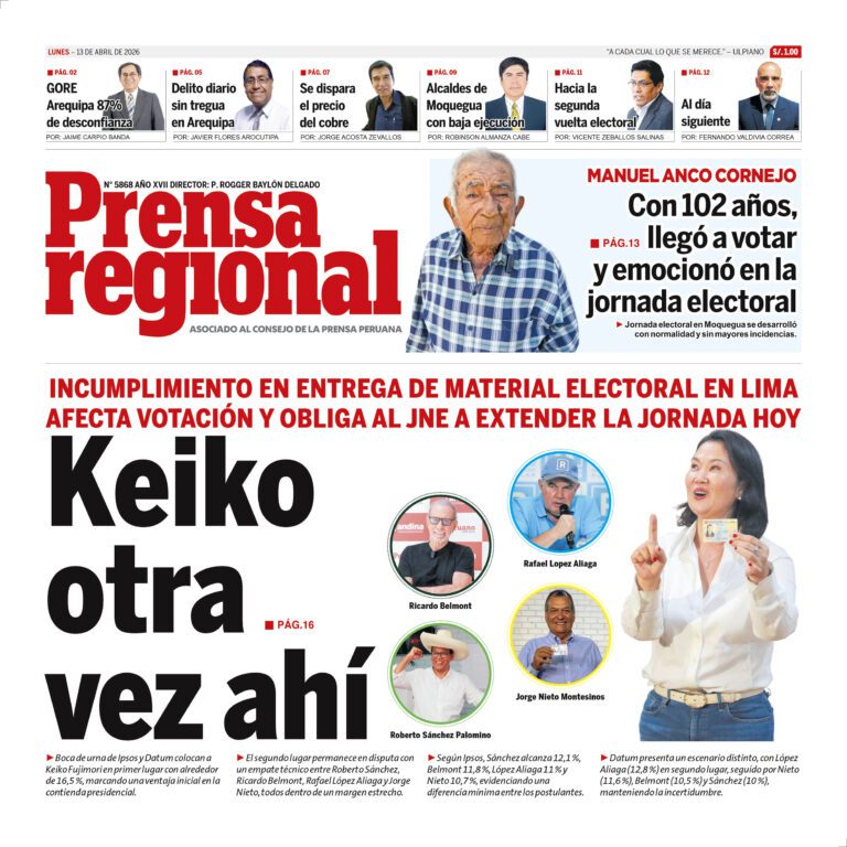 La Prensa Regional – Lunes 13 de abril de 2026