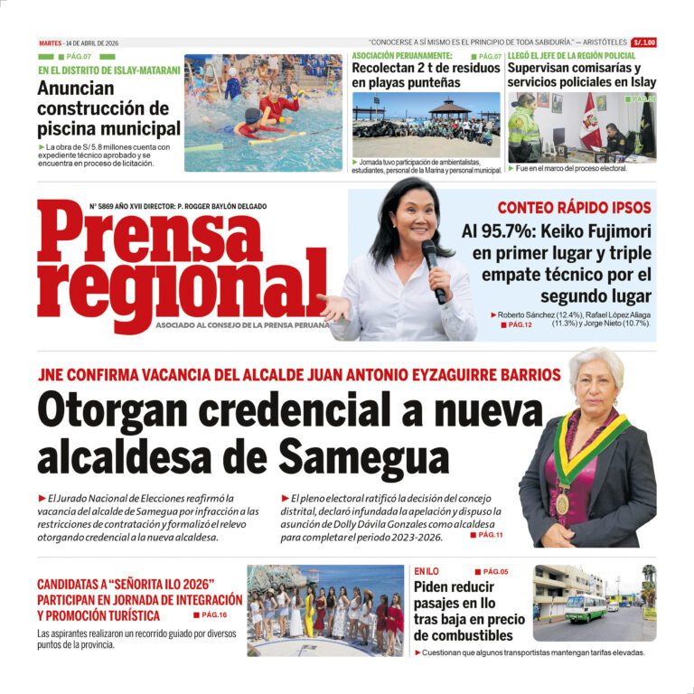 La Prensa Regional – Martes 14 de abril de 2026
