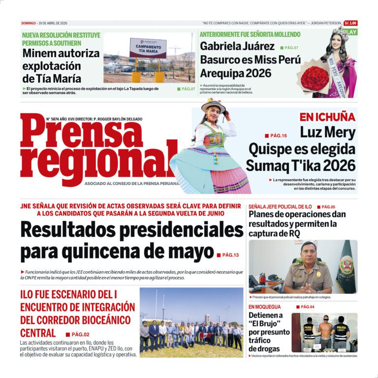 La Prensa Regional – Domingo 19 de abril de 2026
