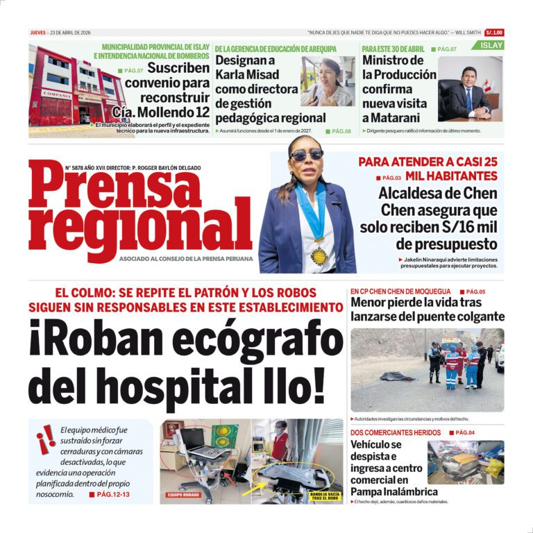 La Prensa Regional – Jueves 23 de abril de 2026