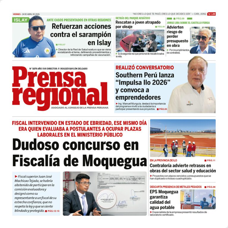 La Prensa Regional – Viernes 24 de abril de 2026