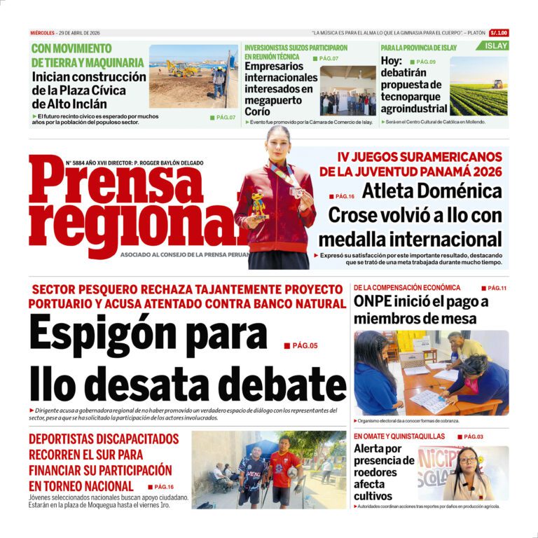 La Prensa Regional – Miércoles 29 de abril de 2026