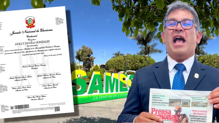 JNE confirma vacancia del alcalde de Samegua y otorga credencial a nueva alcaldesa