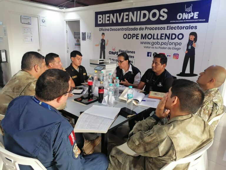 Coordinan seguridad para elecciones generales en Mollendo
