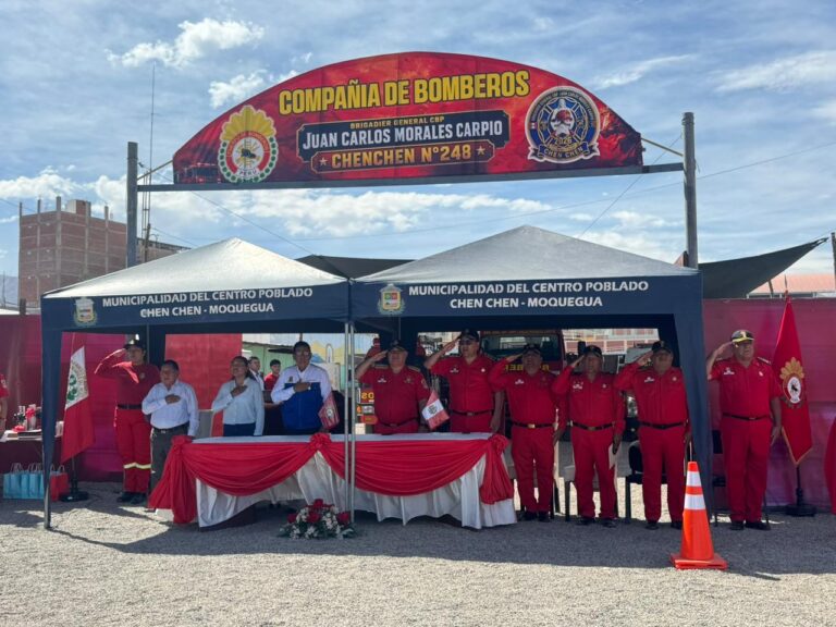 Inauguran nueva compañía de bomberos en el centro poblado de Chen Chen