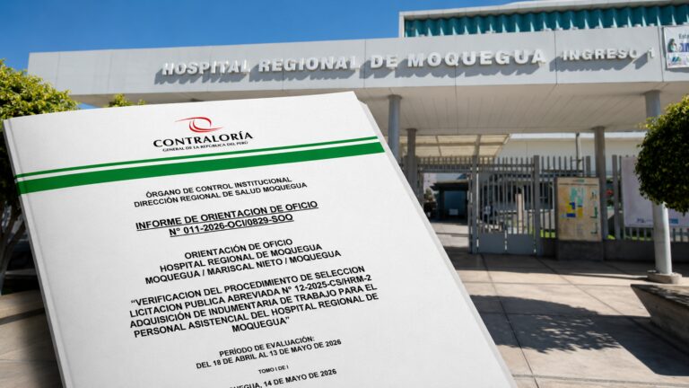 Contraloría observa licitación de S/ 409 mil en Hospital Regional