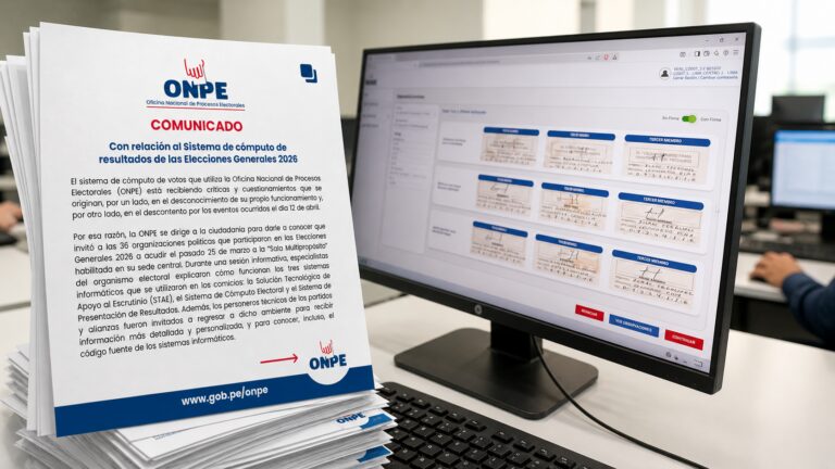 ONPE defiende sistema de cómputo electoral tras cuestionamientos por elecciones 2026