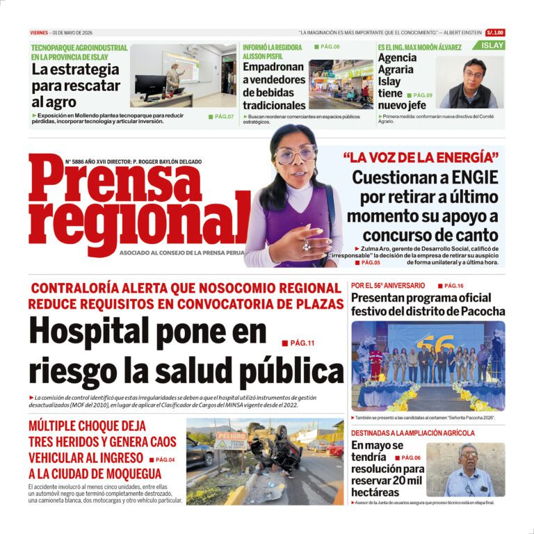 La Prensa Regional – Viernes 01 de mayo de 2026