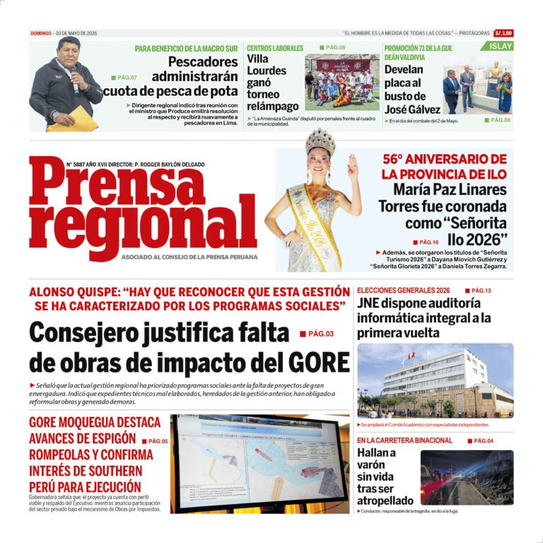 La Prensa Regional – Domingo 03 mayo de 2026