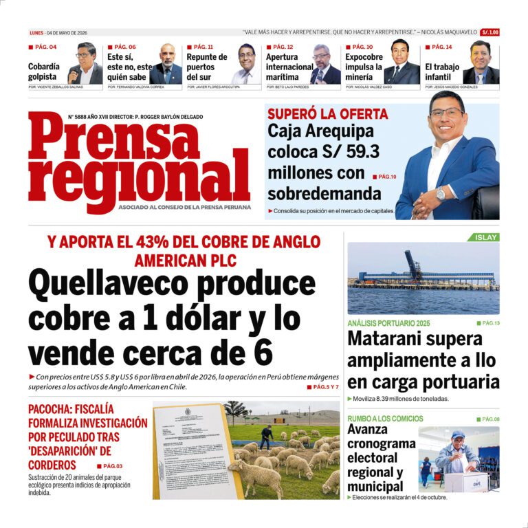 La Prensa Regional – Lunes 04 de mayo de 2026
