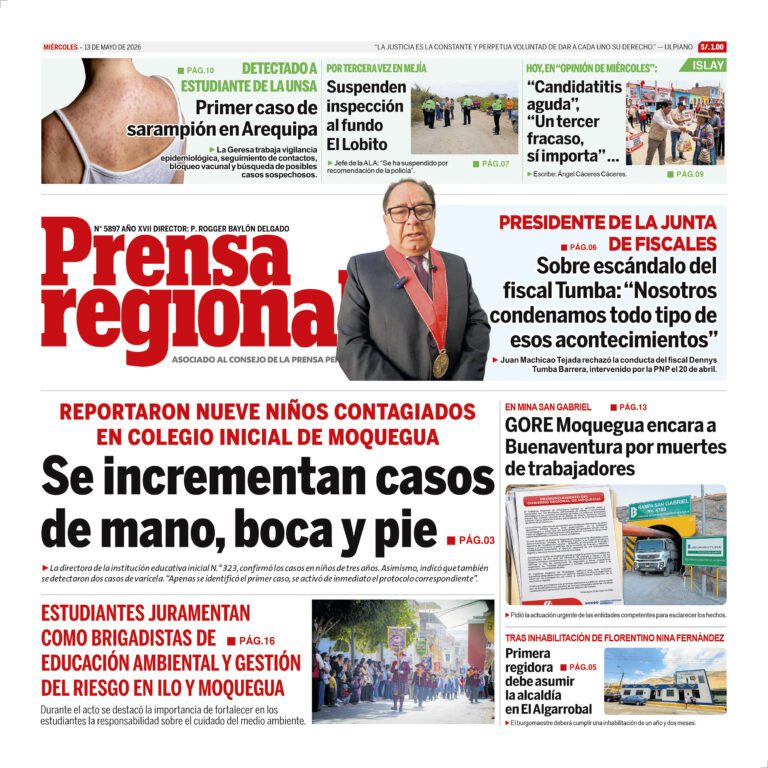 La Prensa Regional – Miércoles 13 de mayo de 2026
