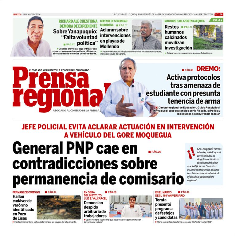 La Prensa Regional – Martes 19 de mayo de 2026