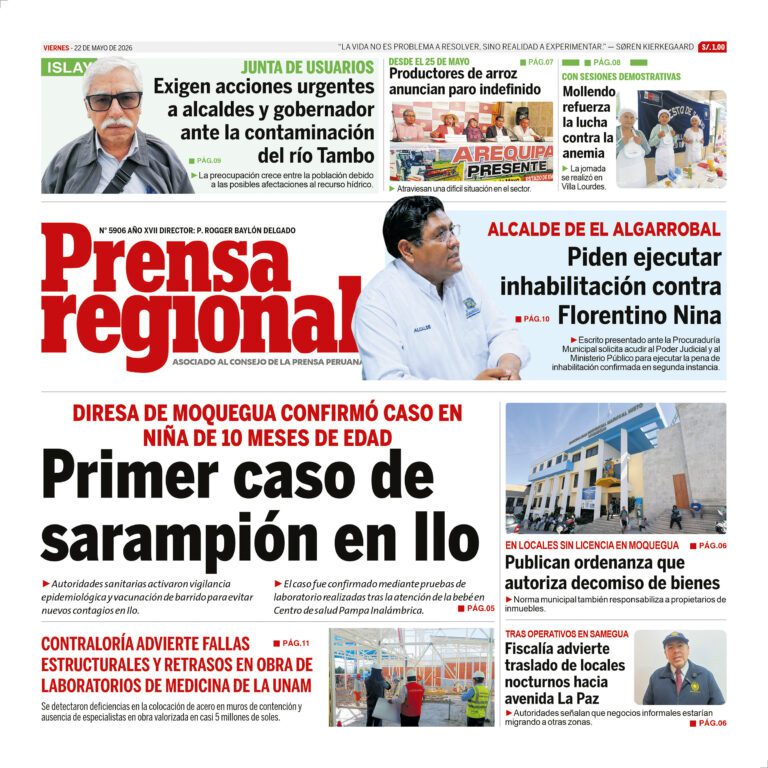 La Prensa Regional – Viernes 22 de mayo de 2026