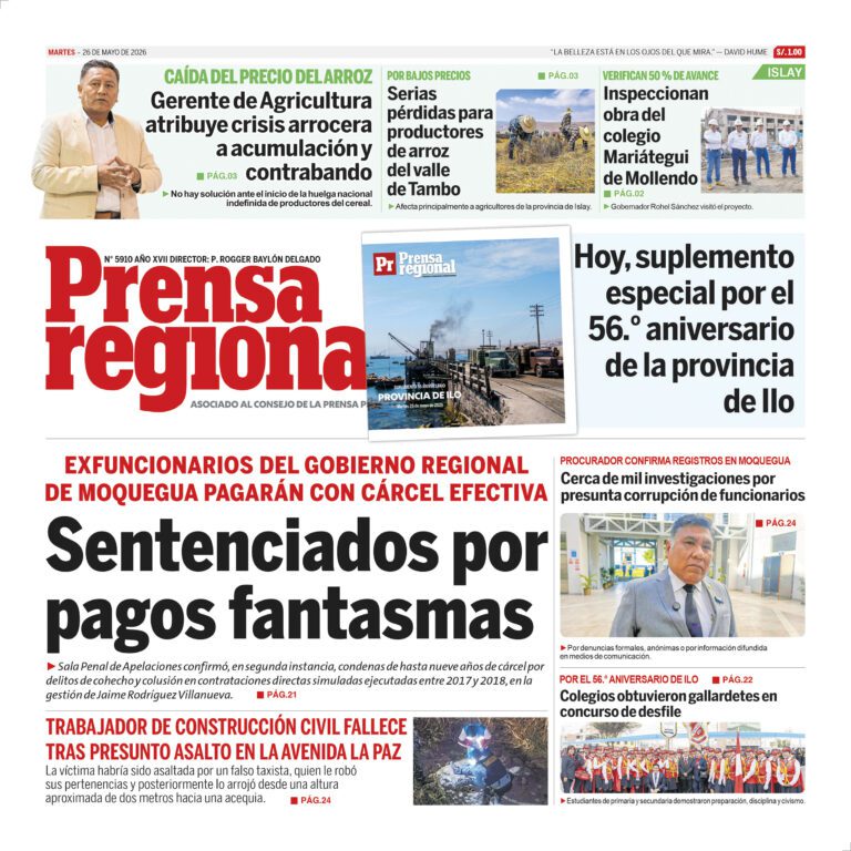 La Prensa Regional – Martes 26 de mayo de 2026