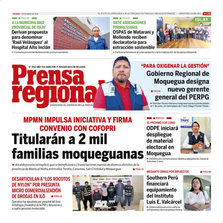 La Prensa Regional – Viernes 29 de mayo de 2026