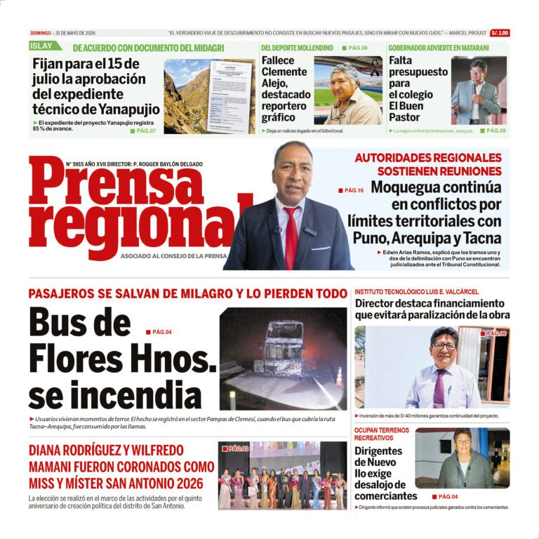 La Prensa Regional – Domingo 31 de mayo de 2026