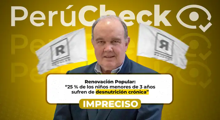 Renovación Popular afirma que la desnutrición crónica infantil alcanza al 25 % de menores de 3 años, pero la cifra nacional es menor