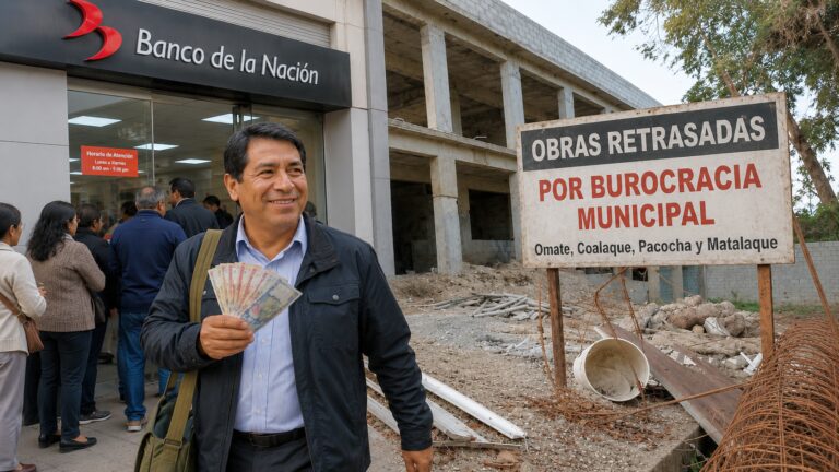 Sueldos puntuales y obras retrasadas en municipios de Omate, Coalaque, Pacocha y Matalaque