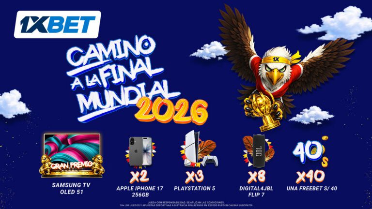 Aventura futbolística con 1xBet Perú: te esperan un televisor Samsung OLED de 51 pulgadas, un iPhone 17, una PS5 y otros regalos