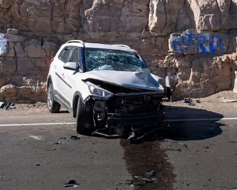 Choque entre camioneta y encapsulado de Quellaveco deja dos heridos en la carretera Moquegua-Ilo