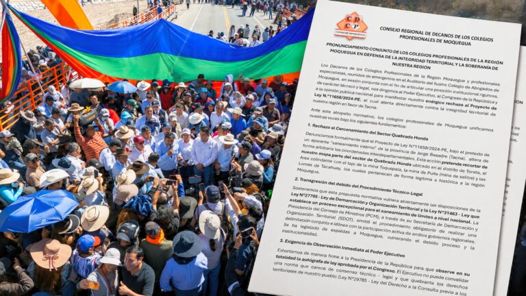 Colegios profesionales cierran filas en defensa del territorio moqueguano