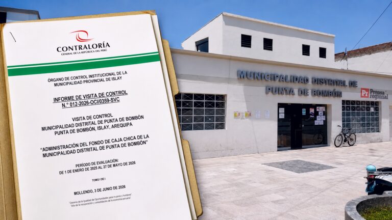 Contraloría detecta desorden en caja chica de Punta de Bombón y gastos sin sustento claro