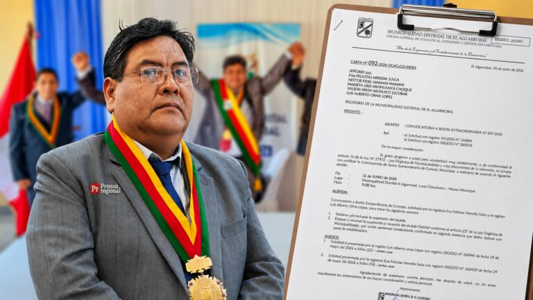 Alcalde de El Algarrobal enfrenta sesión decisiva por suspensión o vacancia