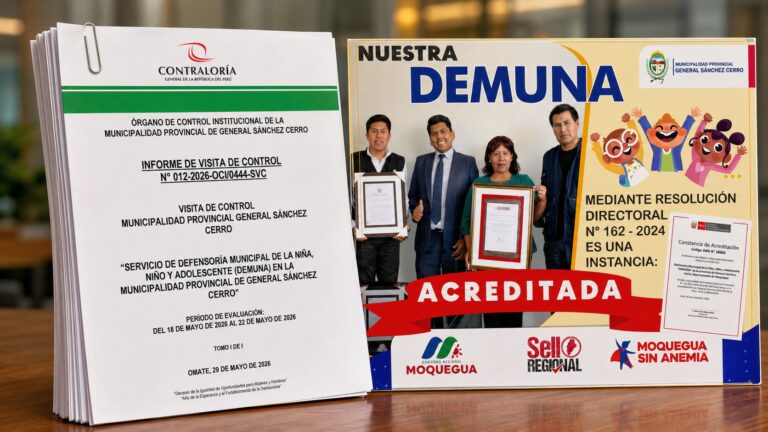 DEMUNA de Omate, solo para la foto: le asignaron S/ 1 520 para atender a niños en riesgo