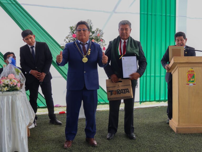 Alcalde de Torata asegura que obras hídricas serán legado de su gestión