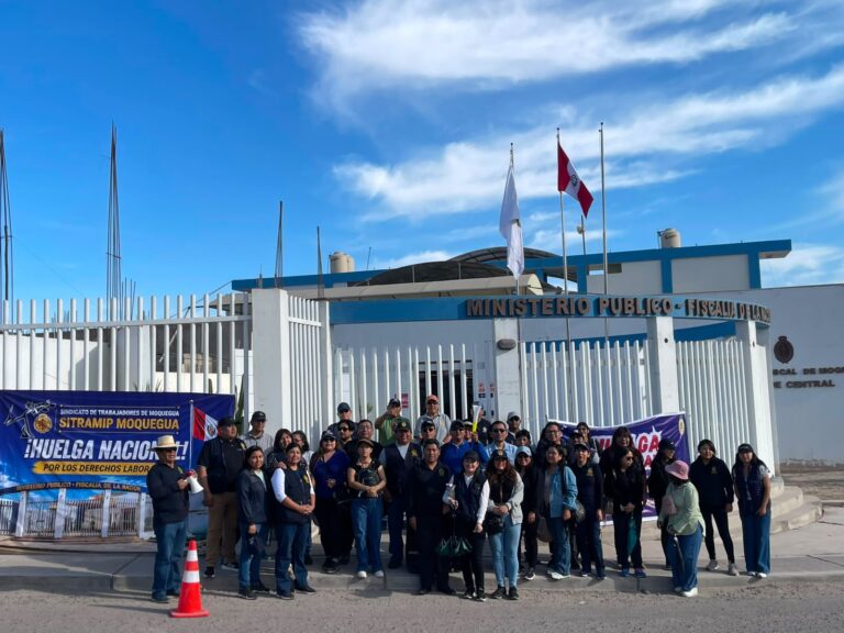 Trabajadores administrativos del Ministerio Público acatan paralización de 48 horas en Moquegua e Ilo