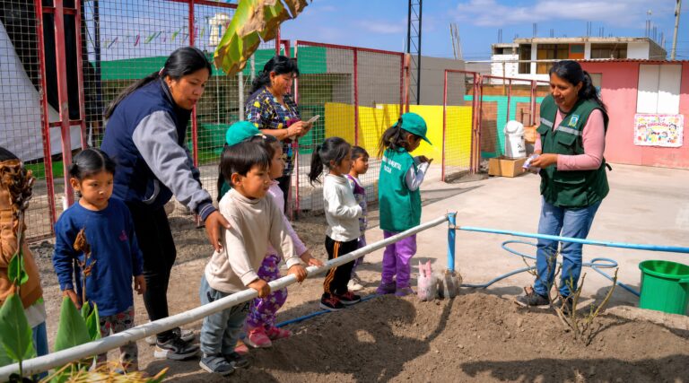 Implementan biohuerto escolar en la I.E.I. Estrellitas