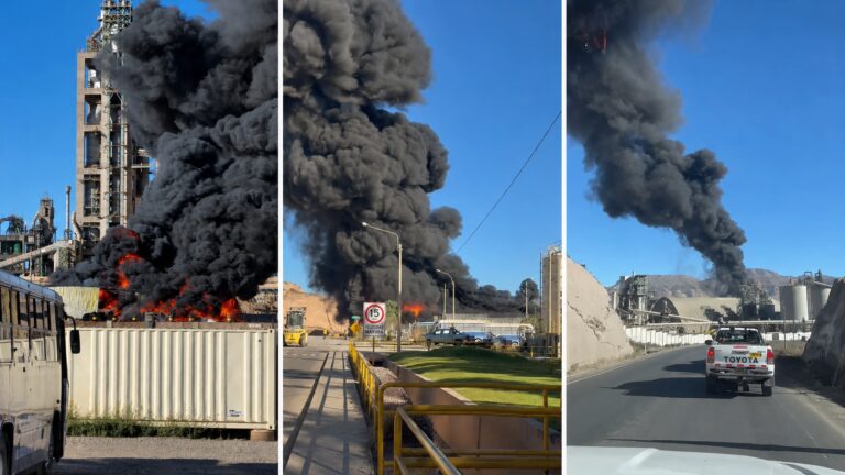 Incendio en planta de Yura generó intensa humareda y movilizó a bomberos