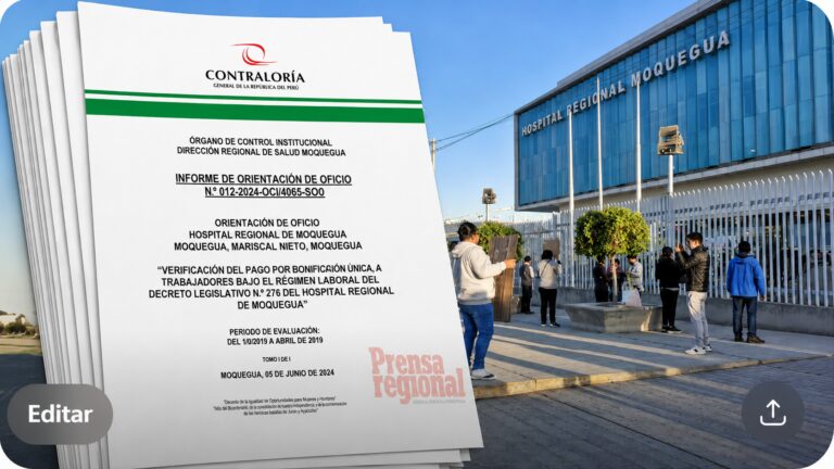 Inaudito: Hospital Regional pagó movilidad a trabajadores para ir y volver de su centro laboral