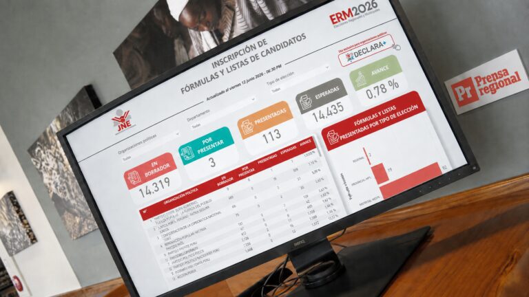 JNE habilita plataforma para seguir inscripción de listas de las ERM 2026