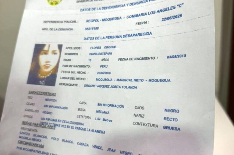 Madre denuncia desaparición de adolescente de 15 años desde hace cuatro días