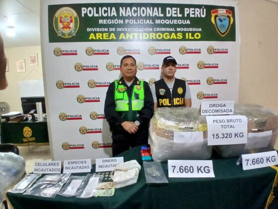 PNP interviene a Augusto Mejia Becerra con dos encomiendas con 15 kilos total de marihuana en Shalom Ilo 05062026 9 La Prensa Regional