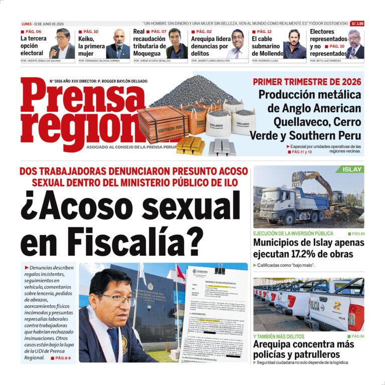 La Prensa Regional – Lunes 01 de junio de 2026