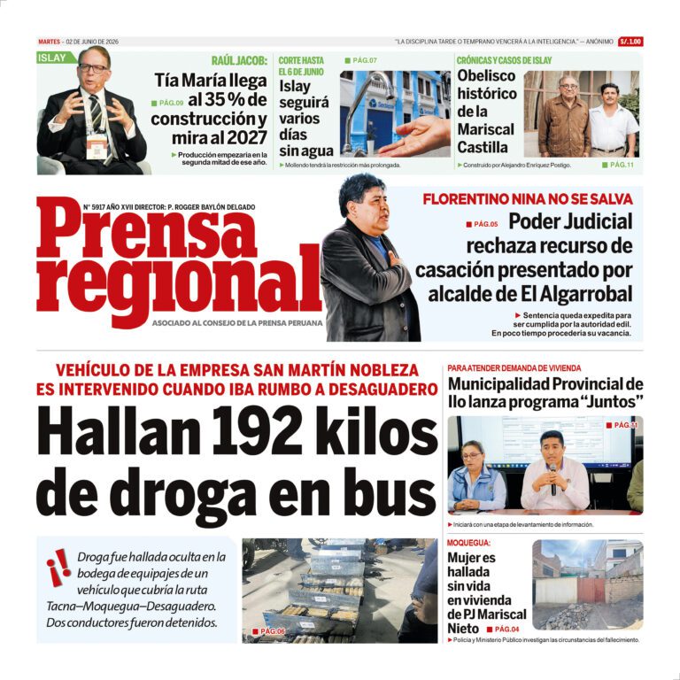 La Prensa Regional – Martes 02 de junio de 2026